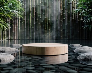 Clean and simple round podium