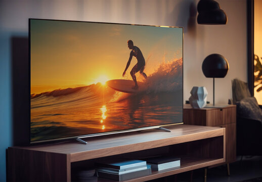 Screen TV Mockup With Generative AI

