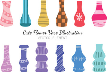 Vector collection of pots for house plants. Collection of different color pots.