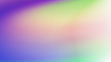 Vibrant green teal purple grainy gradient color flow wave on background for cover poster design 