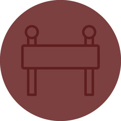Barricade Vector Line Maroon Circle Maroon