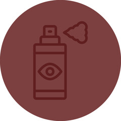 Tear Gas Vector Line Maroon Circle Maroon