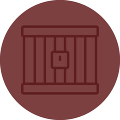 Jail Vector Line Maroon Circle Maroon