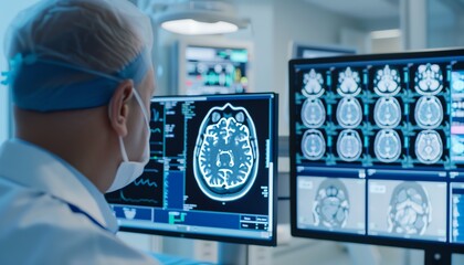 AI diagnostics, machine learning analyzing medical images