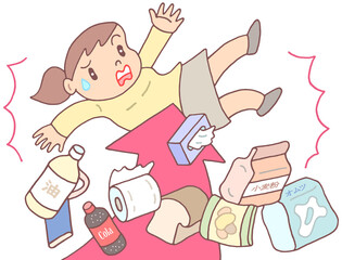 経済問題のイラスト - 物価高・値上げラッシュ・価格上昇・インフレーション