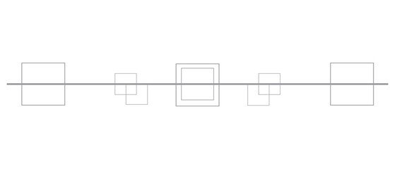 Silver Text Divider Isolated on White