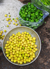 Explore a bustling Indian food marketplace adorned with colorful, fresh vegetables. It’s a feast for both the senses and health.