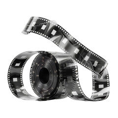 Film Strip Mockup Isolated on Transparent or White Background, PNG