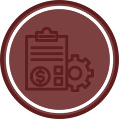 Report Vector Line Double Circle Maroon