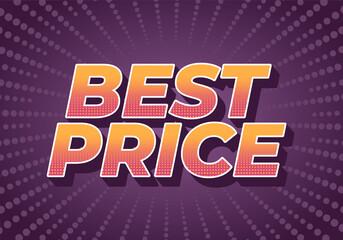 Best price. Text effect in 3D style with good colors