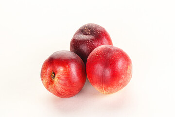Ripe sweet juicy nectarines heap