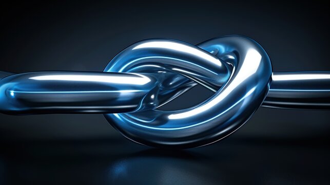 A silver knot representing endless hope shining softly