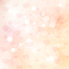 Bokeh and Hearts Background