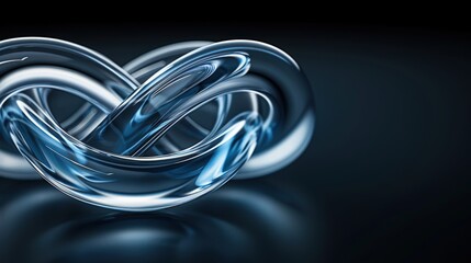 Fototapeta premium A transparent glass knot representing hope and clarity