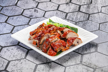 Asian cuisine - roasted duck with skin