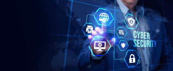 Cyber security data protection business technology privacy concept.