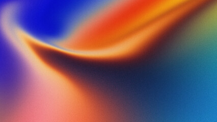 Grainy gradient background, dark brown orange purple blue noisy texture poster header backdrop design