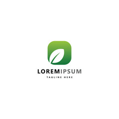Fototapeta premium Abstract leaf logo vector illustration