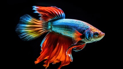 Vibrant Siamese Fighting Fish