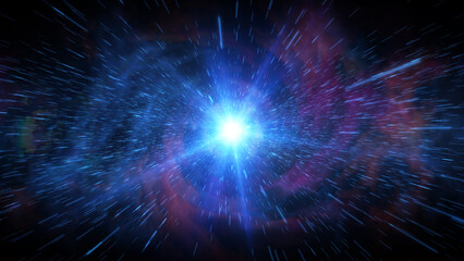 宇宙のワープエフェクト背景素材