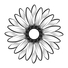 Flower Line Art for tattoo design and coloring pages
