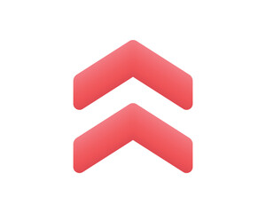 Realistic up arrow 3d icon design illustrations