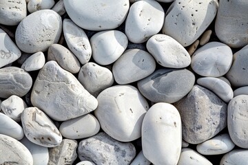 
Seamless pattern - repeatable texture of white and gray pebbles 