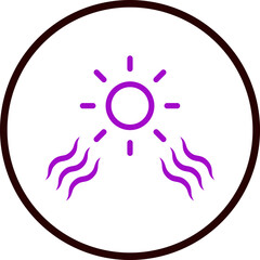 Heat Wave Vector Line Purple Circle Black