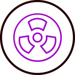 Radiation Symbol Vector Line Purple Circle Black