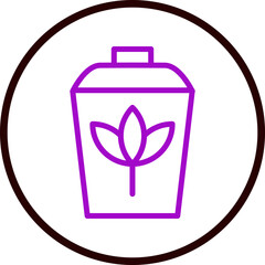Compost Bin Vector Line Purple Circle Black