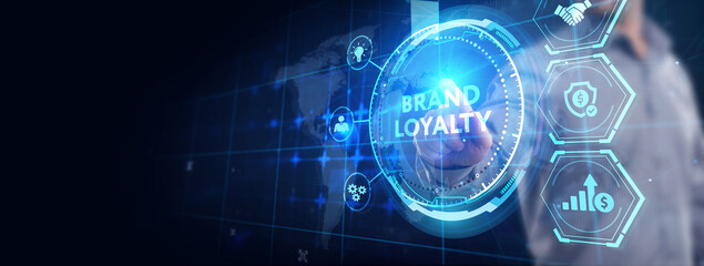 Brand Loyalty Marketing Branding Office Working Accounting Concept.