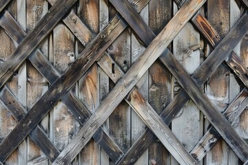 
Wooden fence planks with repeating pattern with transparent backgroundc
