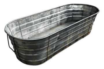 Agricultural watering trough isolated on transparent background