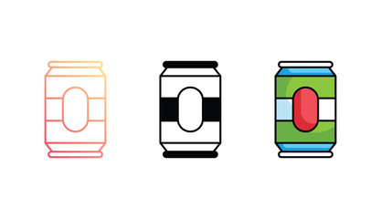 Beer Can icon design with white background stock illustration