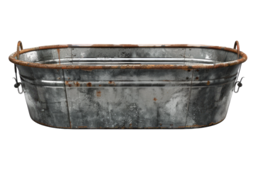 Agricultural watering trough isolated on transparent background