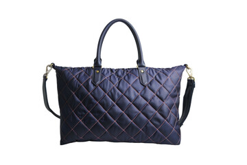 Blue Quilted Tote Bag