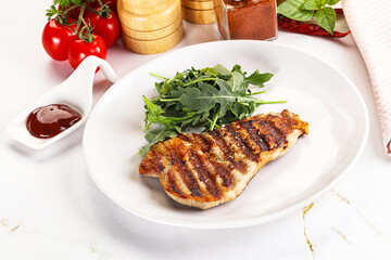 Delicous grilled pork meat steak