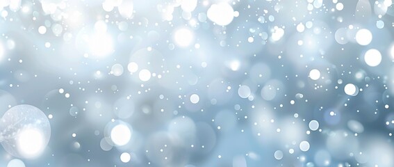 Obraz premium Abstract light silver pastel background with bokeh lights and space for text,