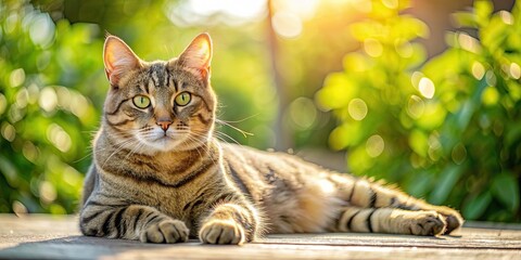 Playful tabby cat laying in the sun , pet, feline, cute, furry, tabby, whiskers, sunshine, lounging, relaxing, adorable, domestic