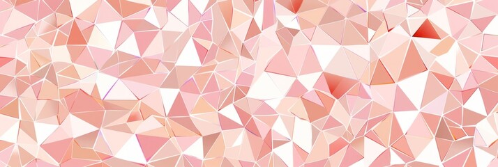 Abstract pink and white geometric pattern banner with a polygonal, textured, and modern design
