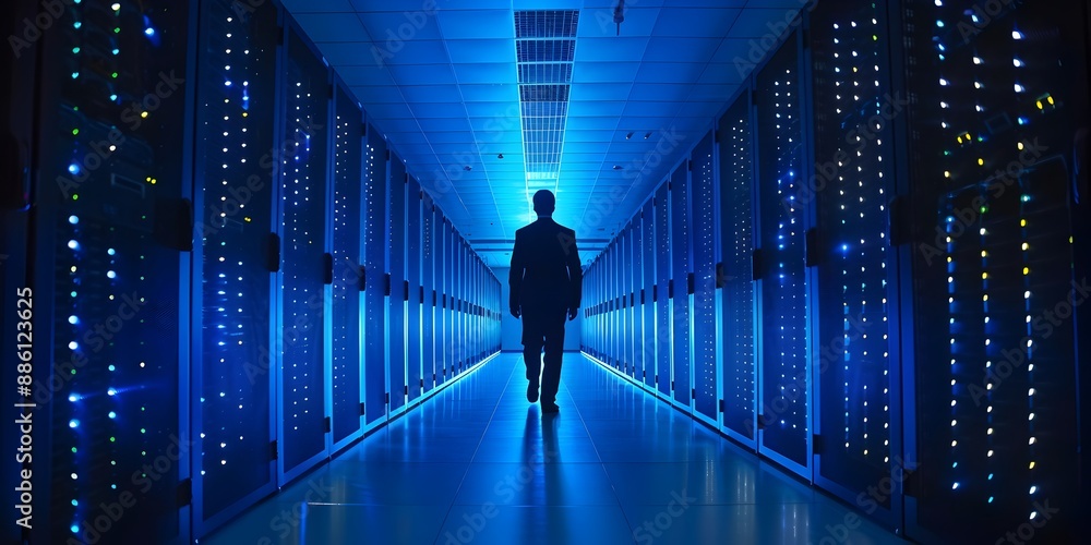 Poster it professional managing servers in a data center with efficient and focused lighting
