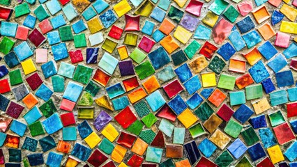 Colorful abstract mosaic made of glass pieces , vibrant, artistic, texture, pattern, design, decoration, craft, creativity, colorful