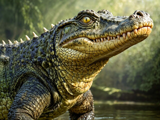 Fototapeta premium close up of a crocodile