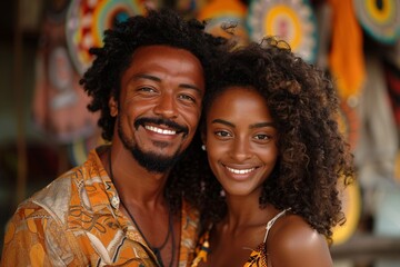 Fototapeta premium A romantic duo from Brazil's southeast region celebrating Valentine's Day.