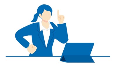 オンラインを使ったビジネスイラスト素材