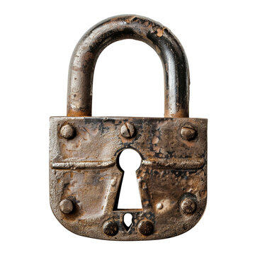 recommend clip art: Vintage metallic padlock clip art