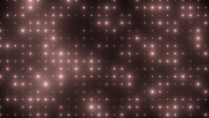 Abstract glowing yellow gold disco wall with light bulbs abstract background