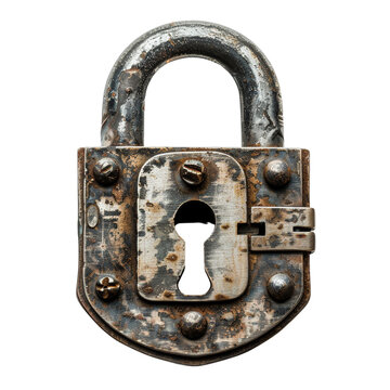 recommend clip art: Vintage metallic padlock clip art