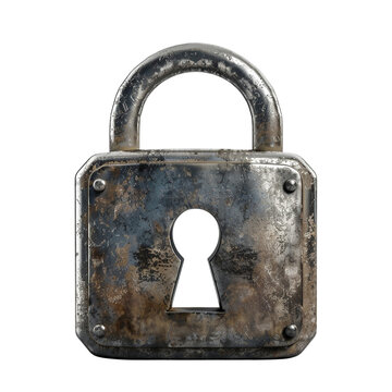 recommend clip art: Vintage metallic padlock clip art