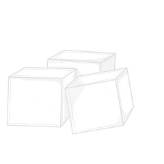 Square sugar cubes